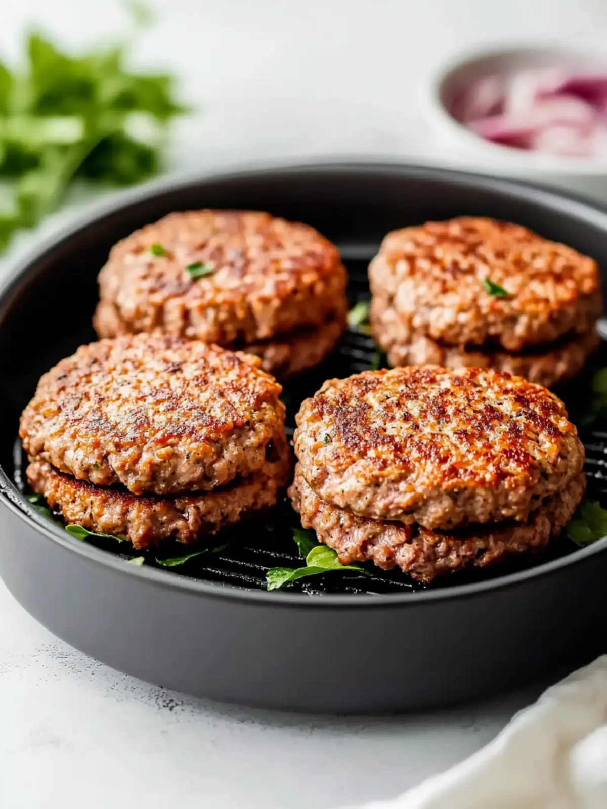 20-Minute Air Fryer Ground Turkey Burgers