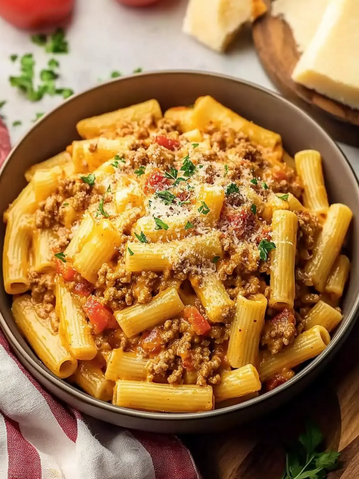 Creamy Rotel Pasta with Ground Beef