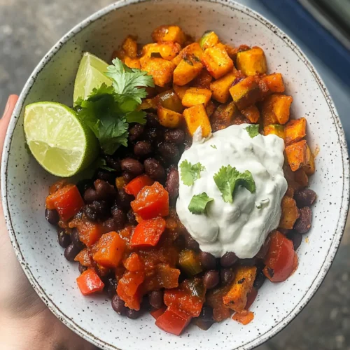 Roasted Veggie & Black Bean Bowl recipe