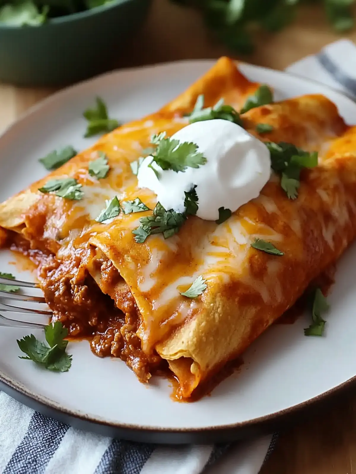 Simple Air Fryer Beef Enchiladas