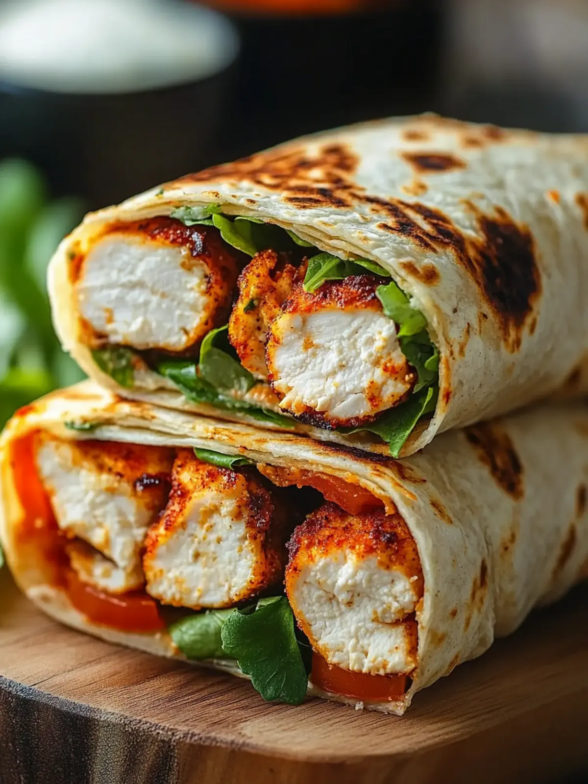 Crunchy Crispy Air Fryer Chicken & Mozzarella Wraps