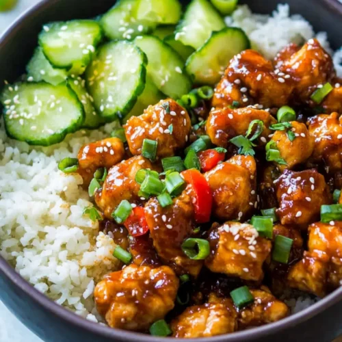 Easy Healthy Sticky Chicken Bowls
