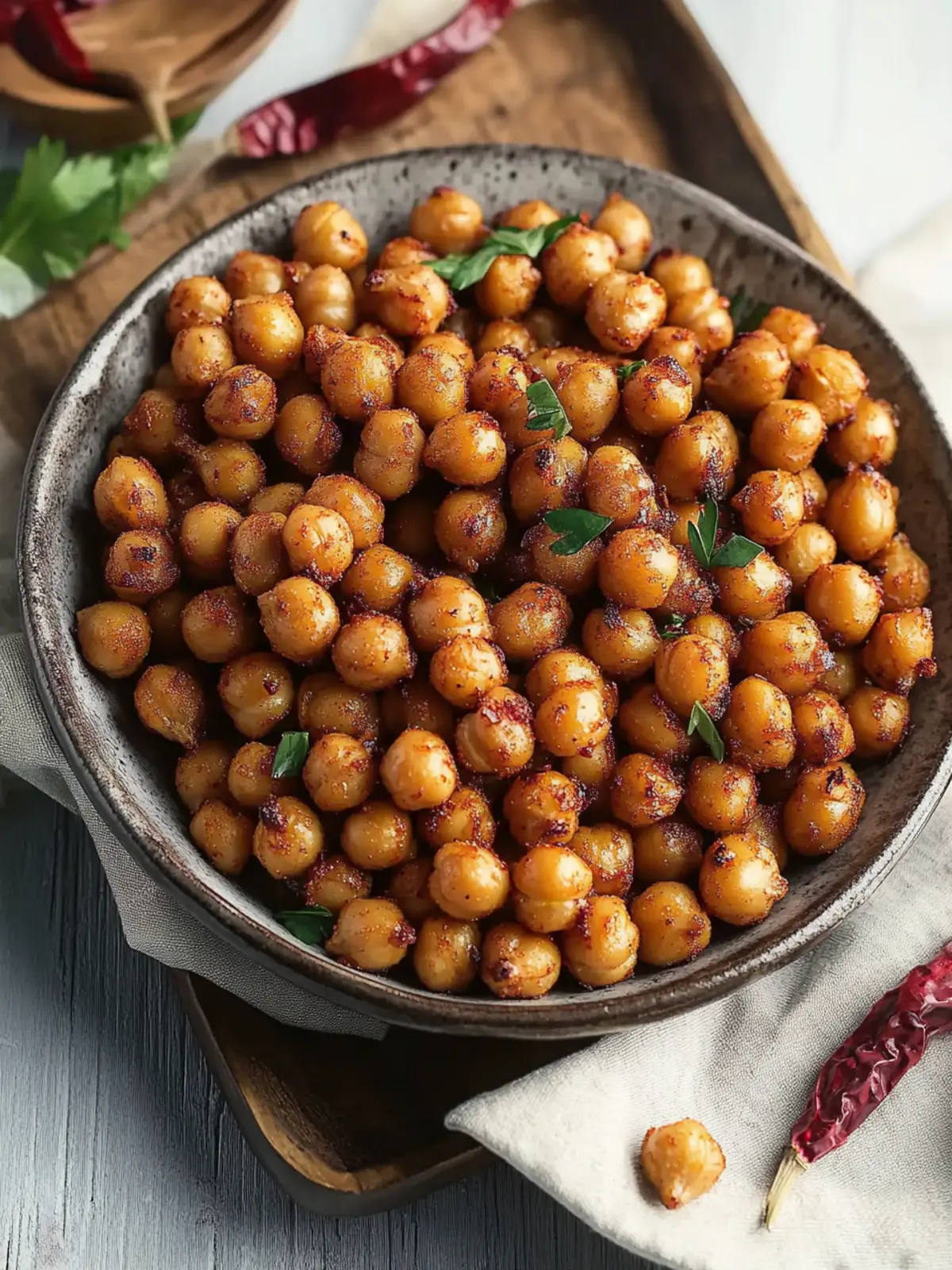 Mouthwatering Spicy Roasted Chickpeas