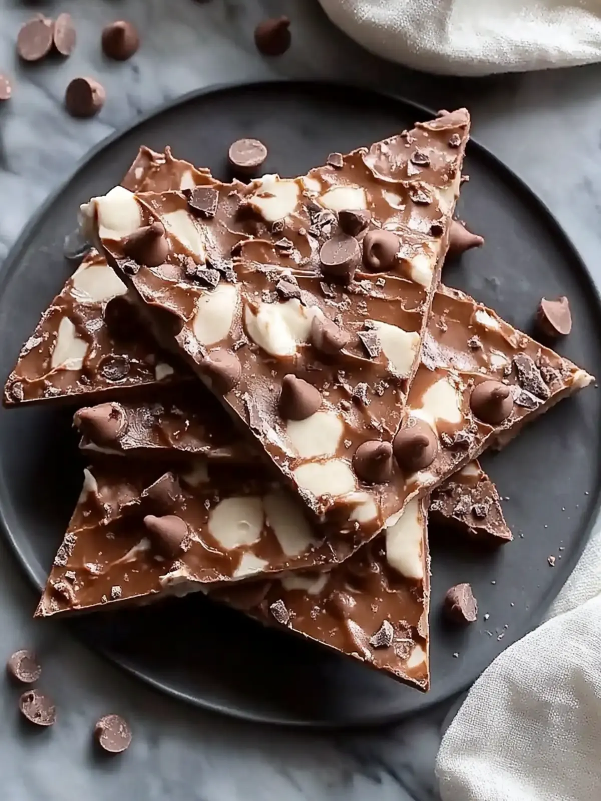 Creamy Chocolate Frozen Yogurt Bark