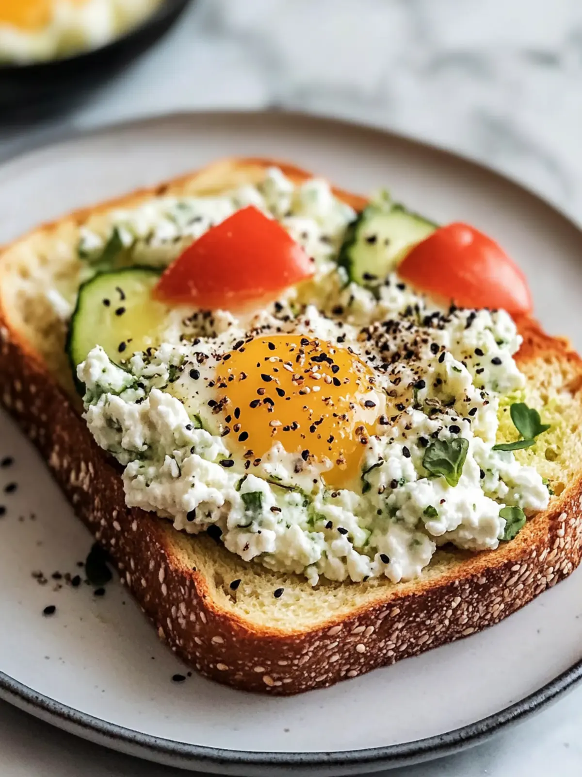 Homemade Cottage Cheese Breakfast Toast