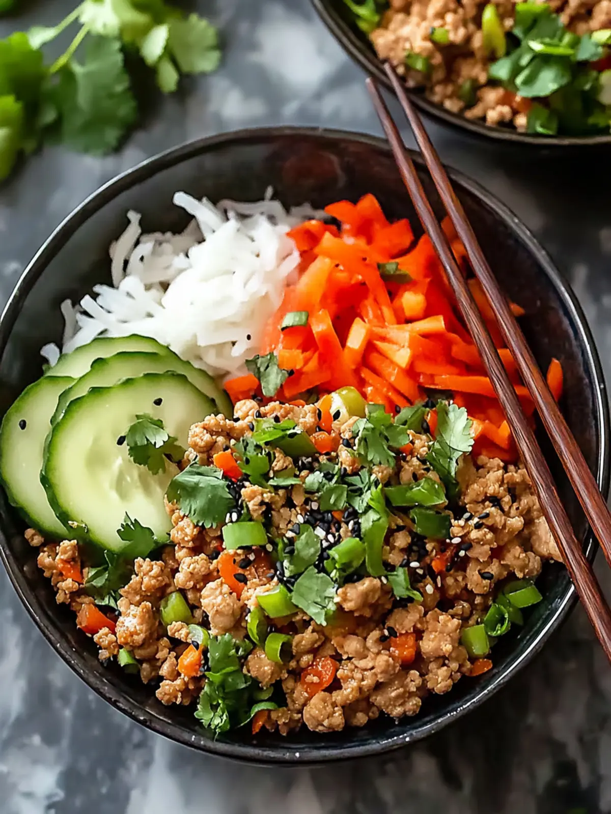 Asian Ground Turkey Bowls