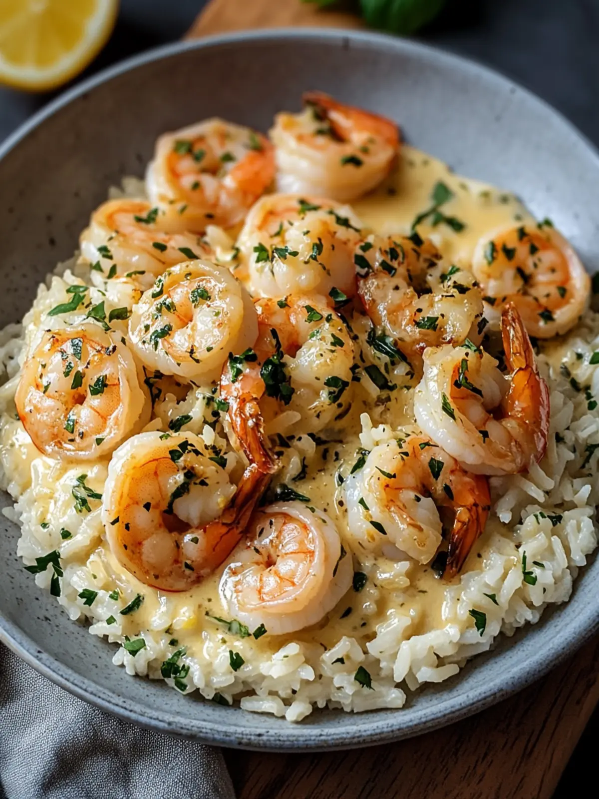 Creamy Garlic Shrimp with Rice rich, buttery, and full of flavor