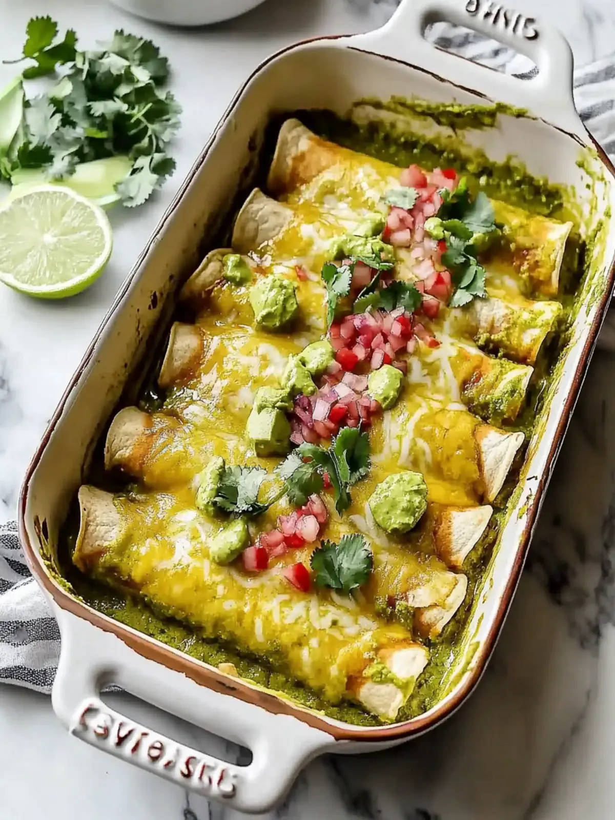 Mexican Beef Enchiladas with Green Sauce