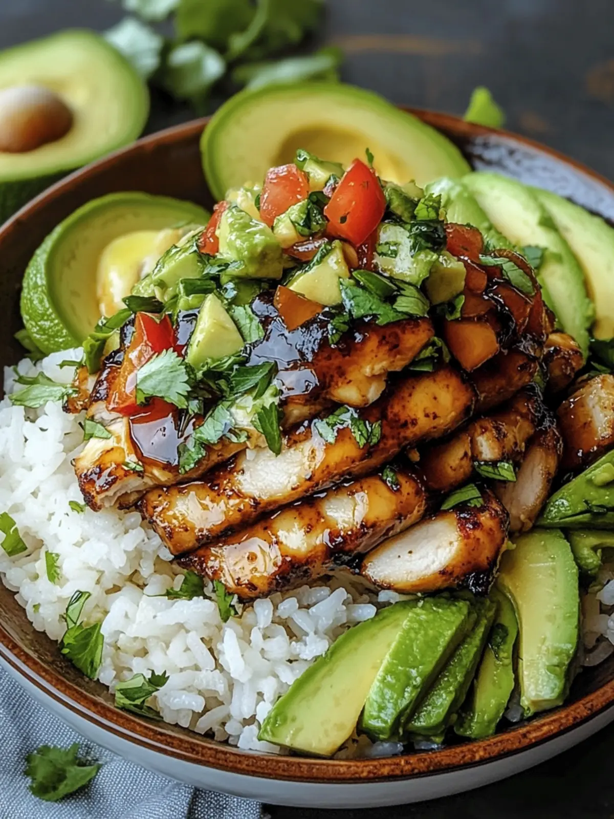 Tangy Honey Lime Chicken & Avocado Rice