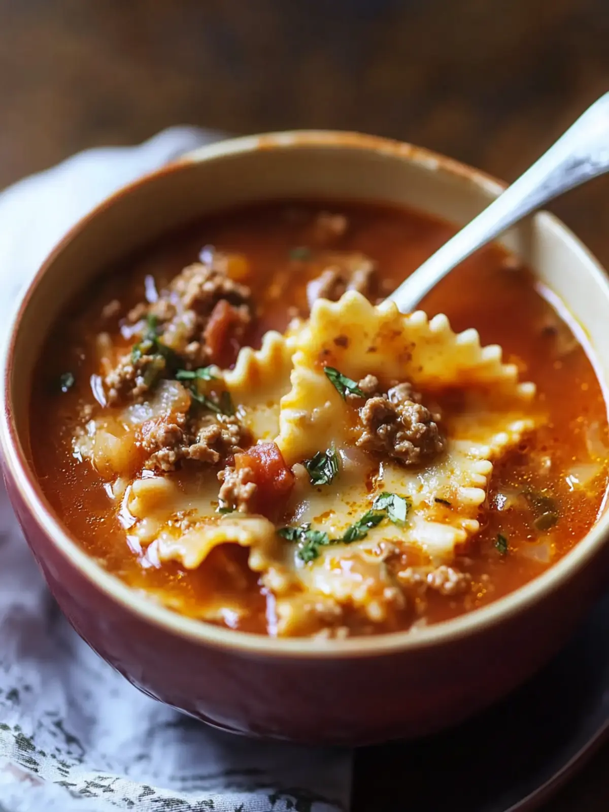 Simple Lasagna Soup