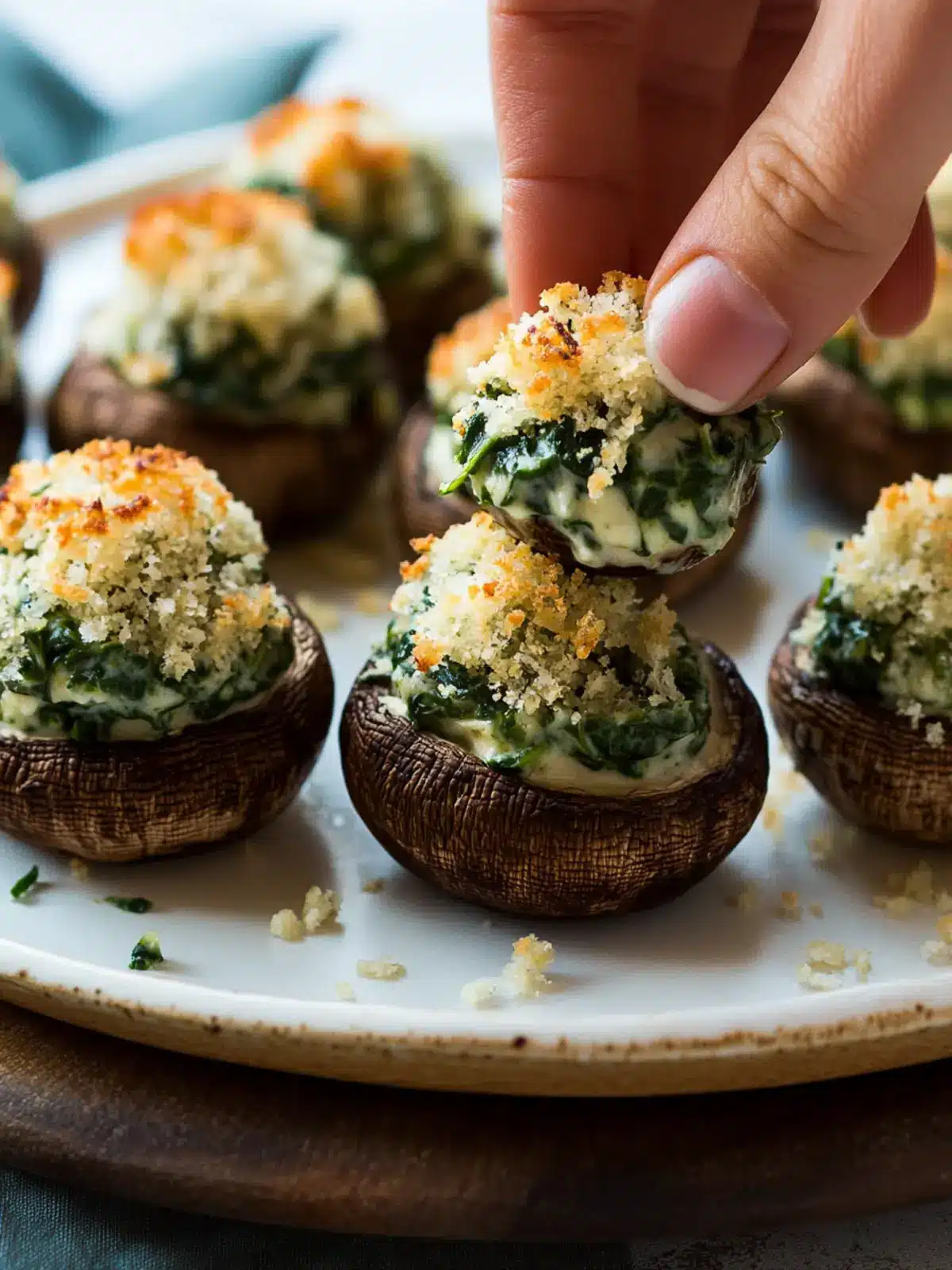 Spinach Stuffed Mushrooms