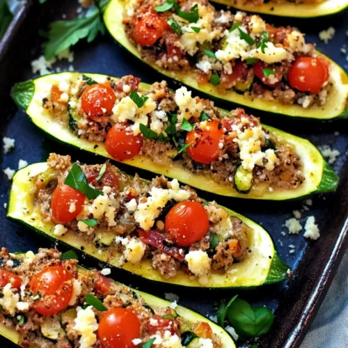 Mediterranean Stuffed Zucchini Boats