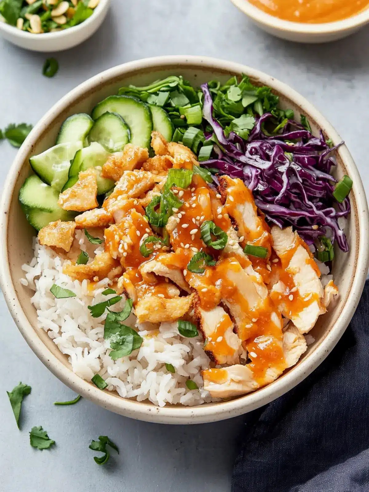 Savory Bang Bang Chicken Bowl Loaded with Fresh Veggies