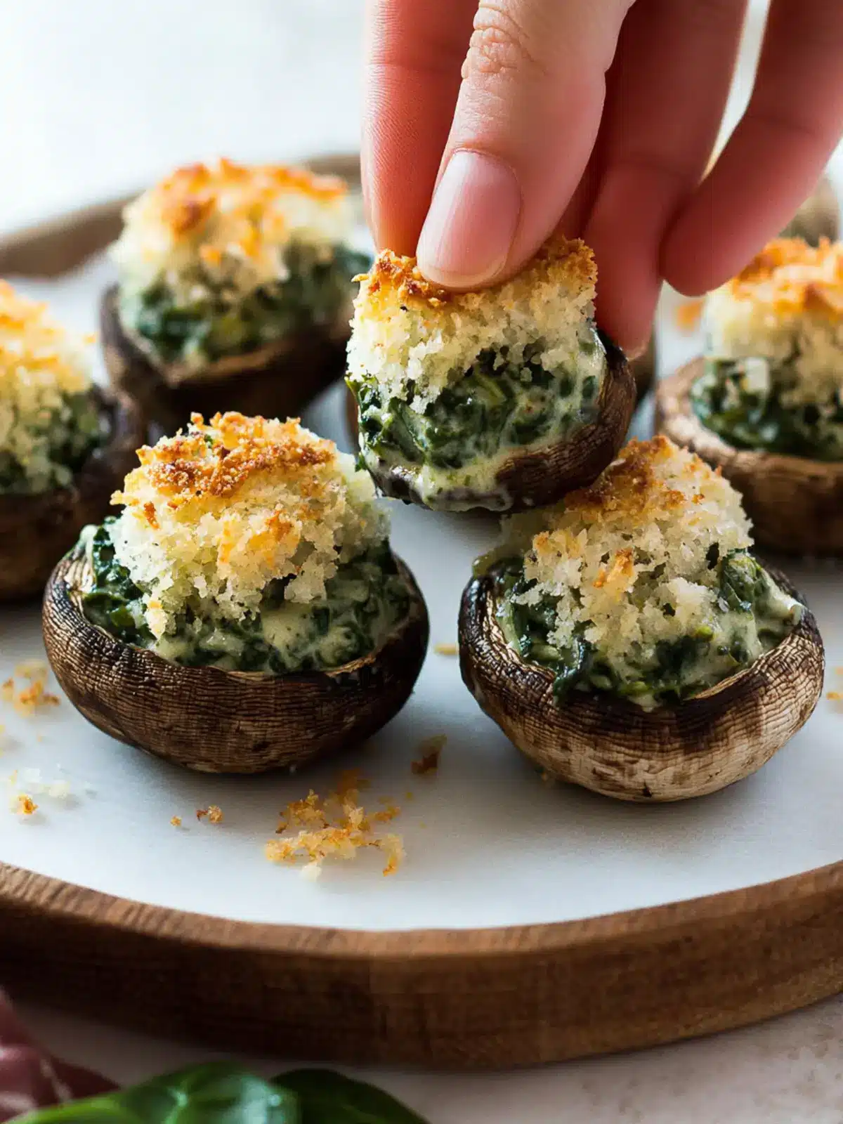 Spinach Stuffed Mushrooms