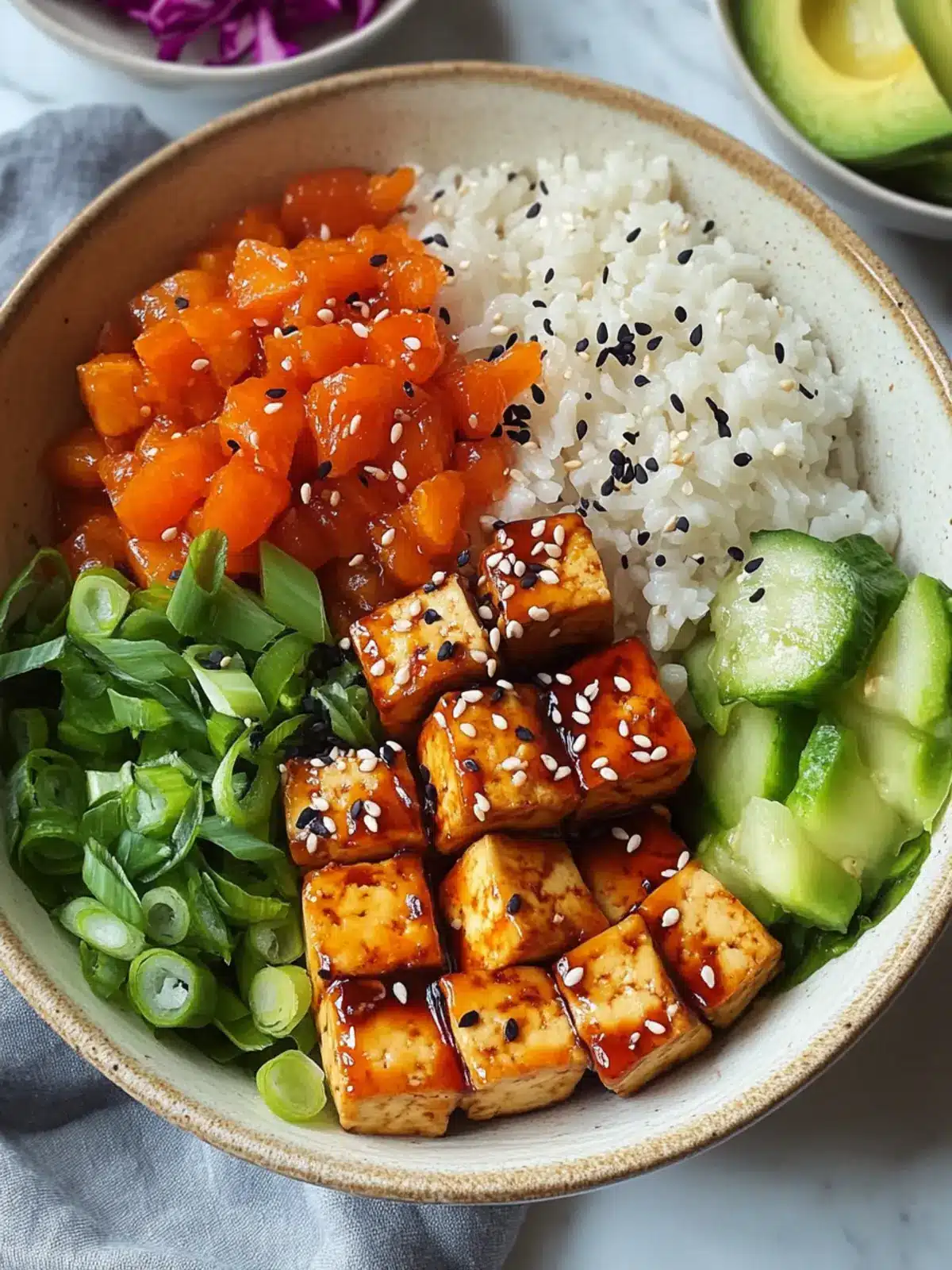 Sticky Tofu Bowls