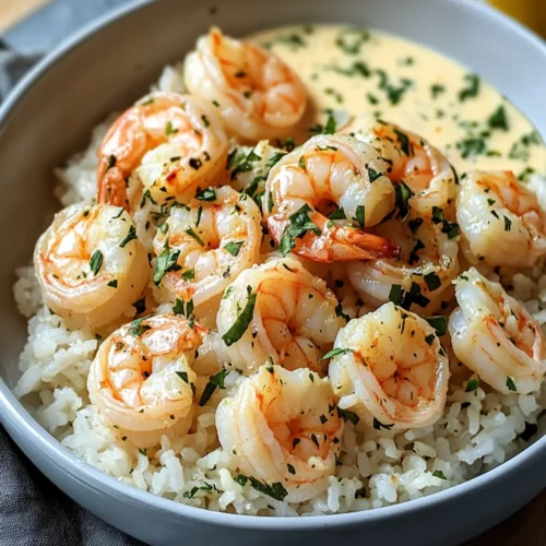Creamy Garlic Shrimp with Rice rich, buttery, and full of flavor