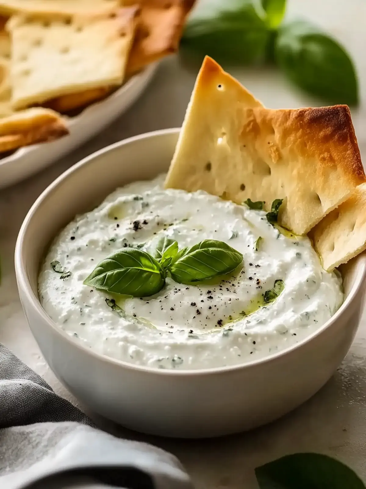 Basil Cottage Cheese Dip