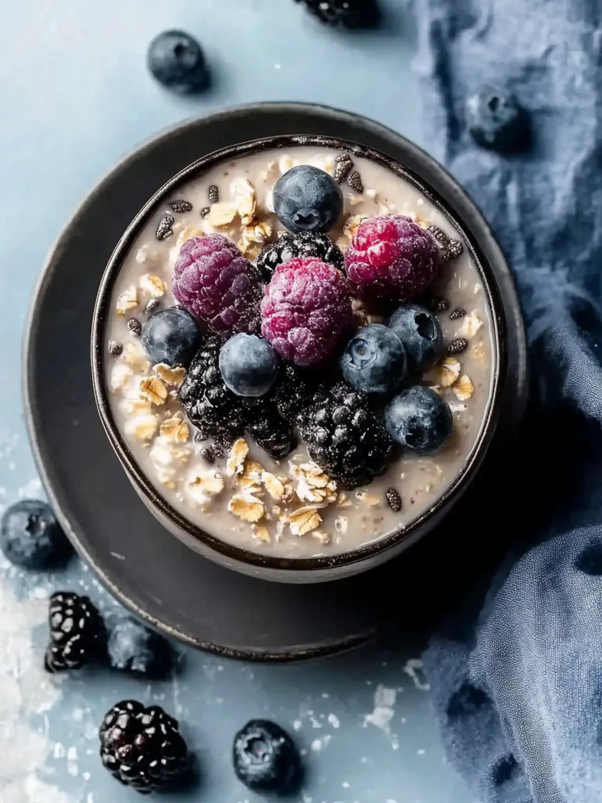 Creamy Gluten Free Overnight Oats with Almond Milk