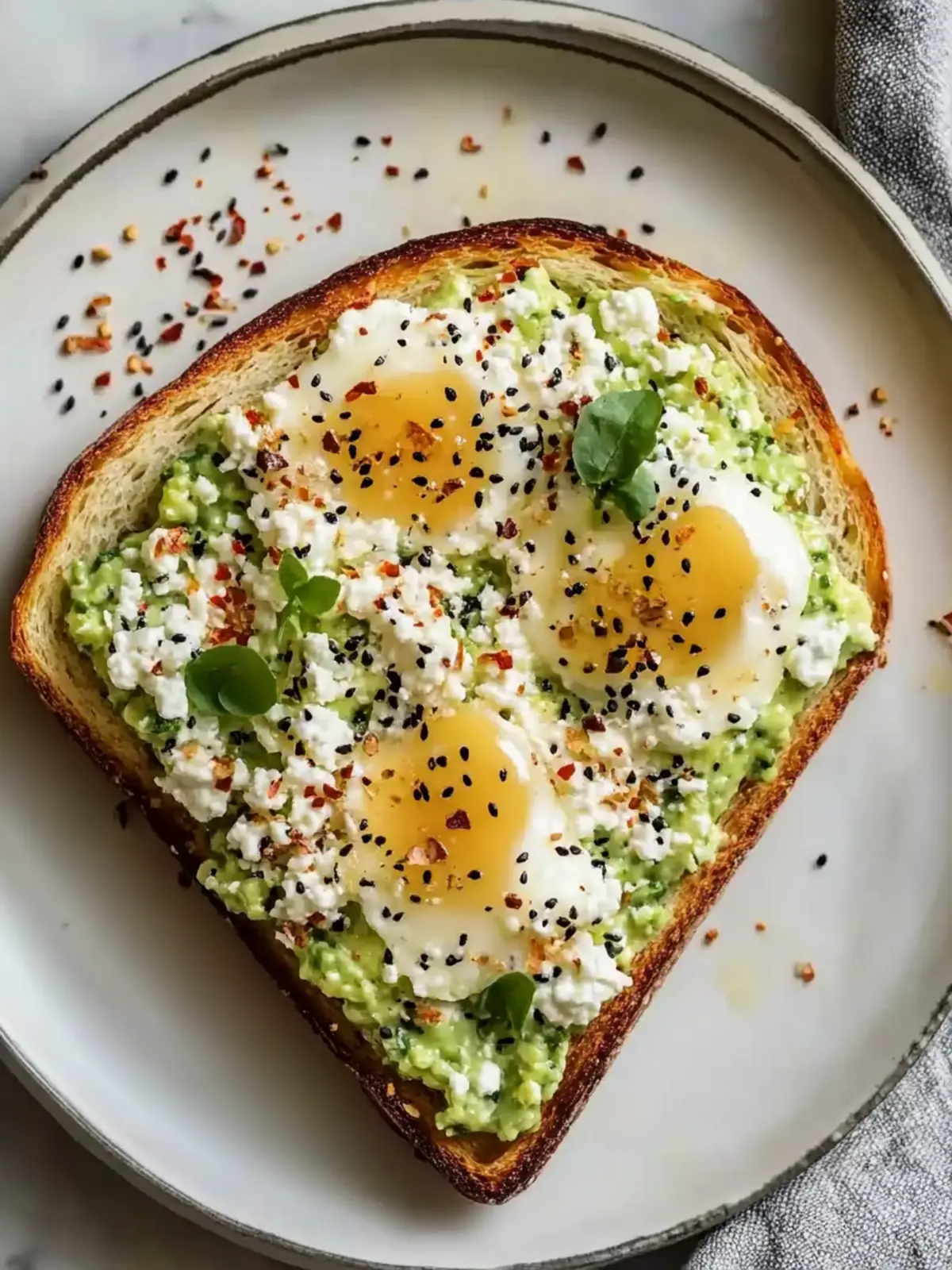 Cottage Cheese Breakfast Toast