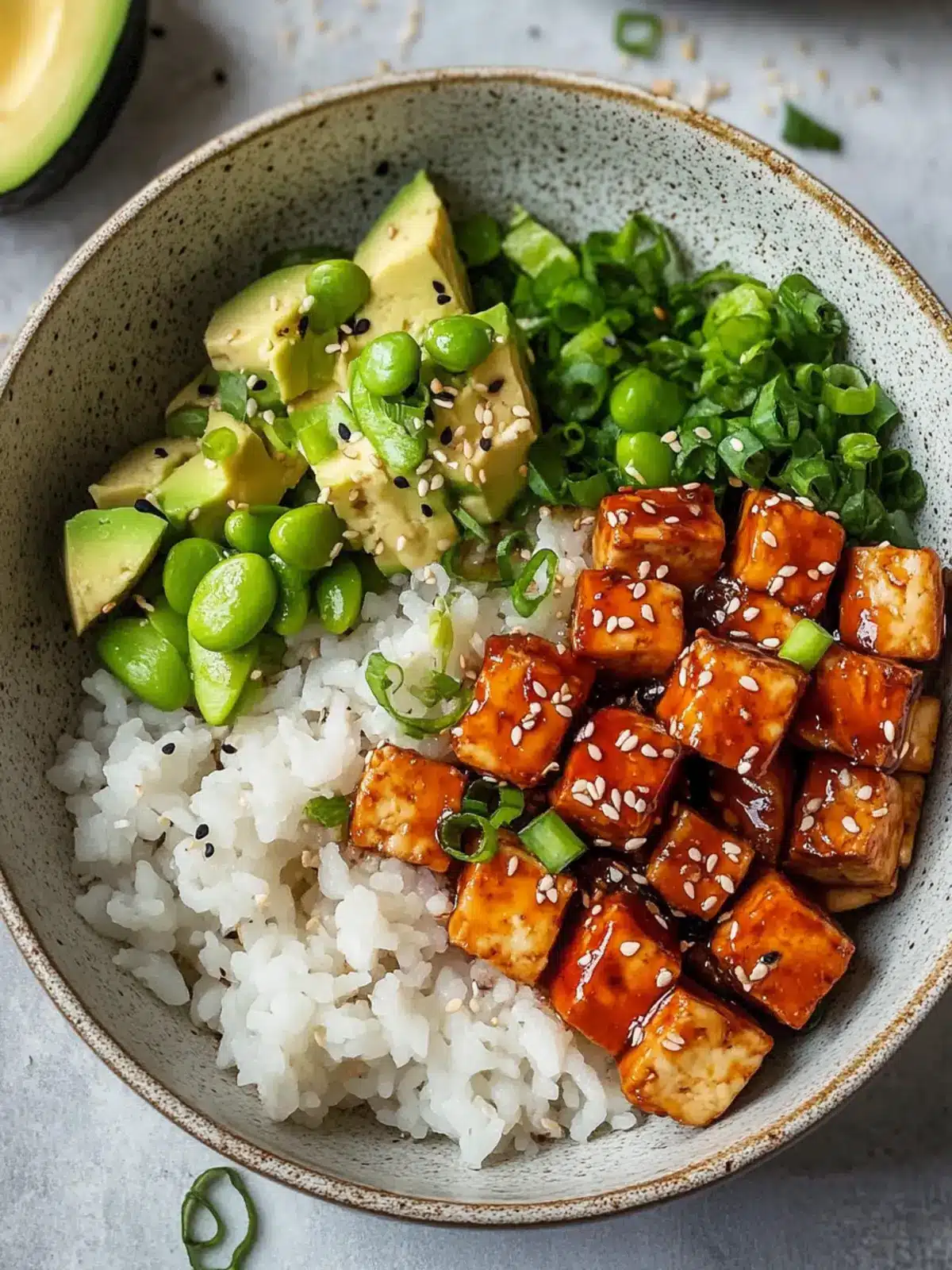 Sticky Tofu Bowls