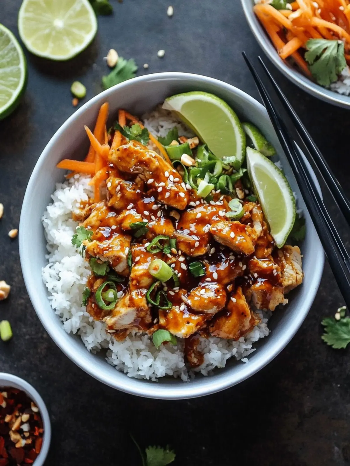 Sticky Chicken Bowls