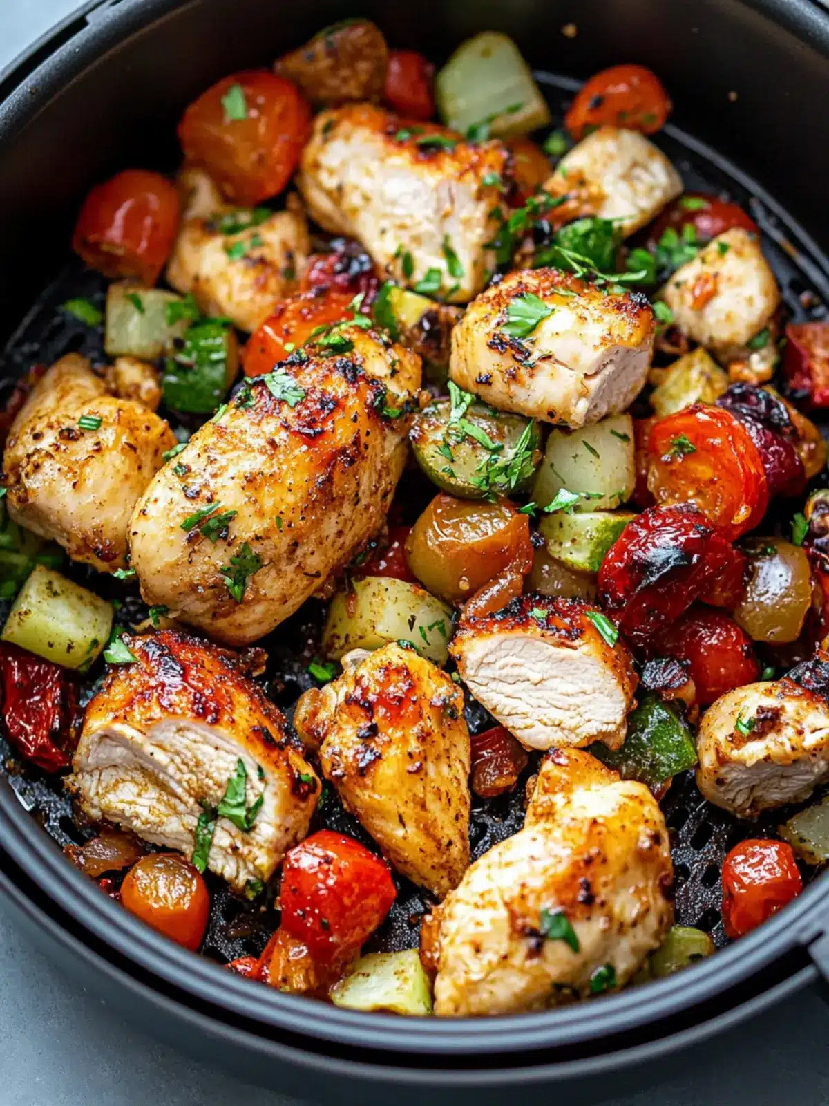 Air Fryer Chicken Recipe with Vegetable