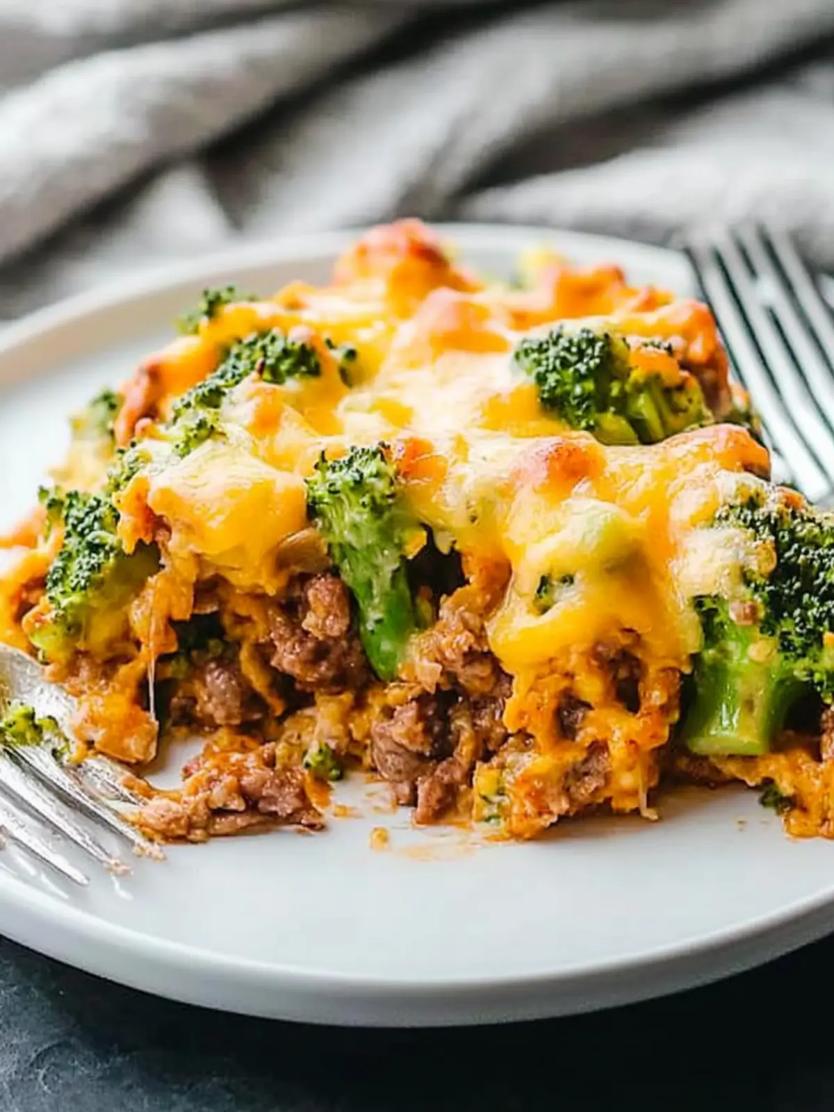 Loaded Broccoli & Beef Casserole recipe