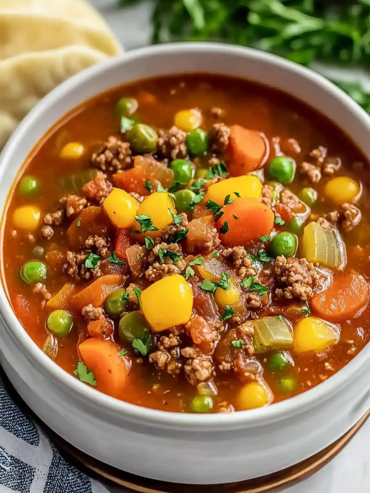 Crockpot Ground Beef Soup
