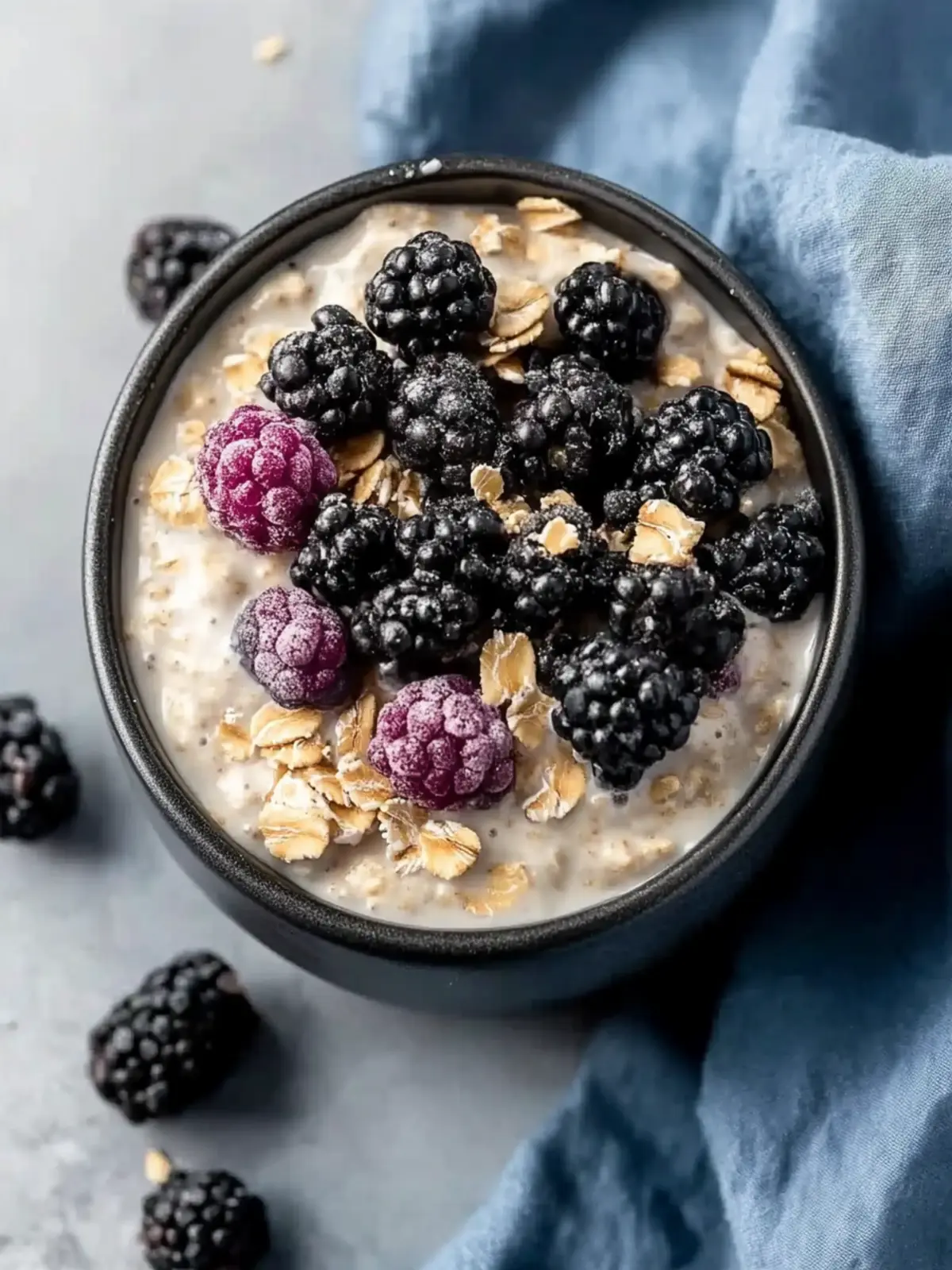 Creamy Gluten Free Overnight Oats with Almond Milk