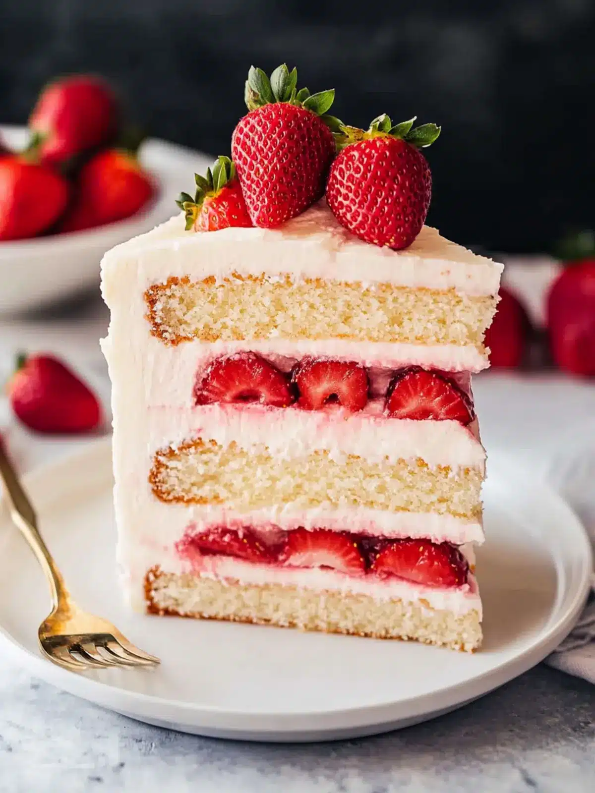 Strawberry Champagne Cake