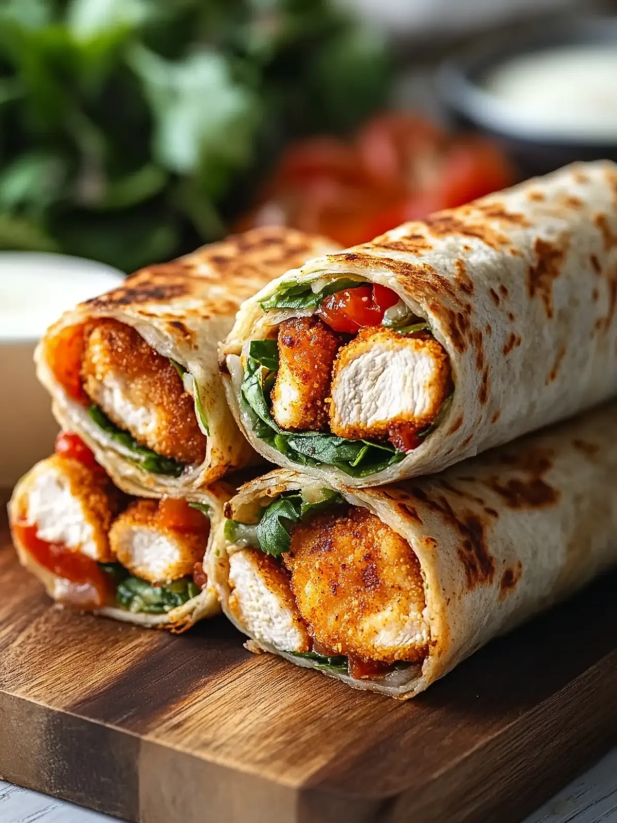 Crispy Air Fryer Chicken & Mozzarella Wraps Everyone Will Love