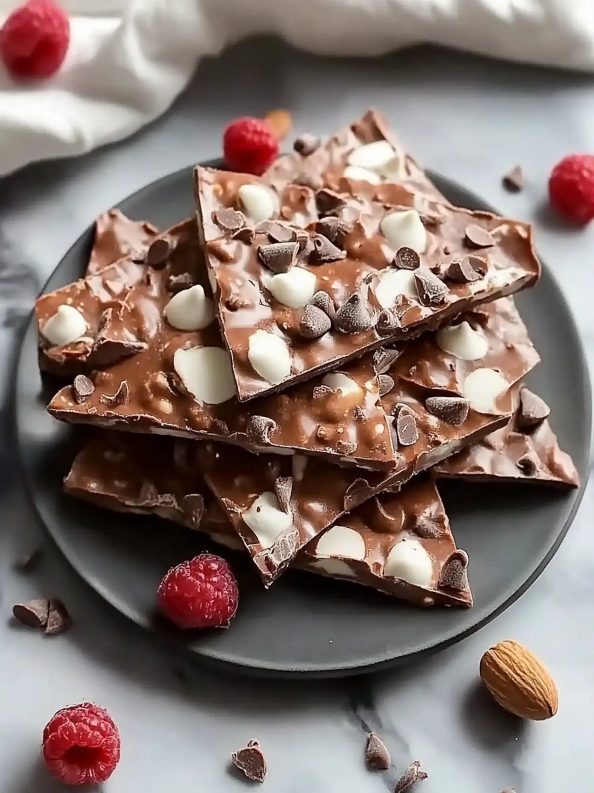 Creamy Chocolate Frozen Yogurt Bark