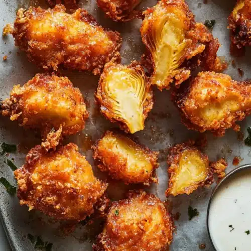 Fried Buffalo Artichoke Hearts