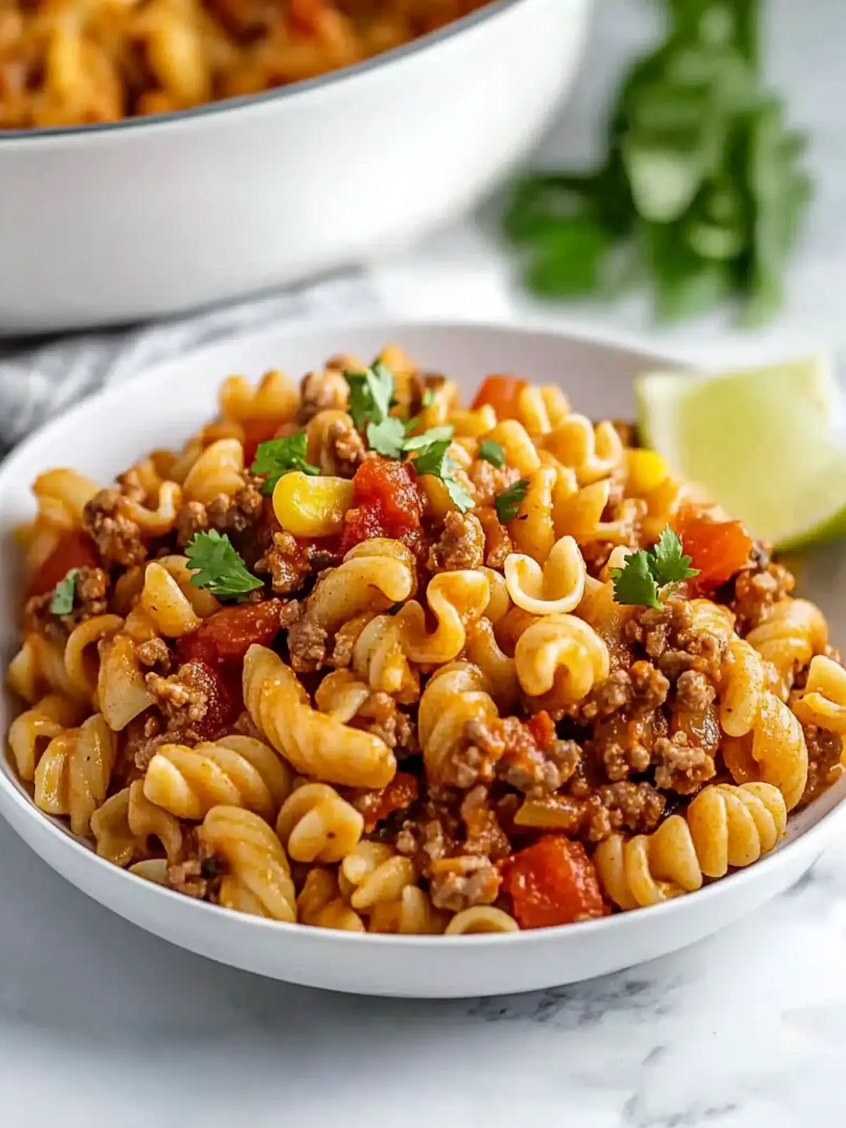 Hearty Crockpot Taco Pasta