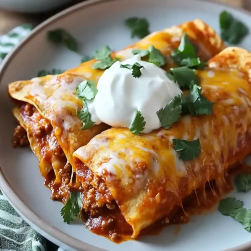 Simple Air Fryer Beef Enchiladas