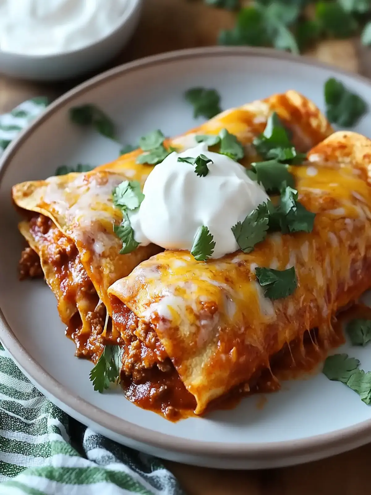 Simple Air Fryer Beef Enchiladas