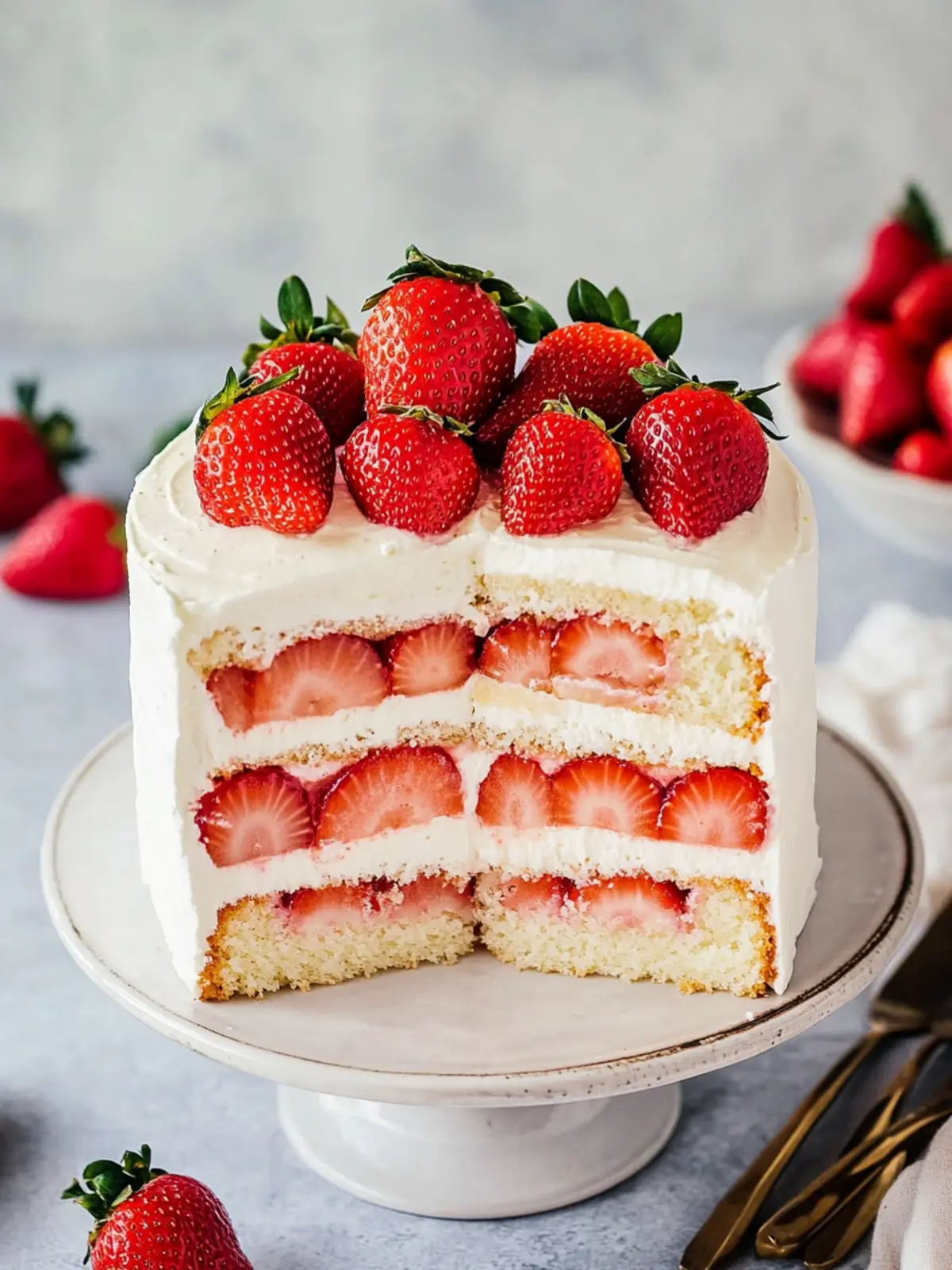 Strawberry Champagne Cake