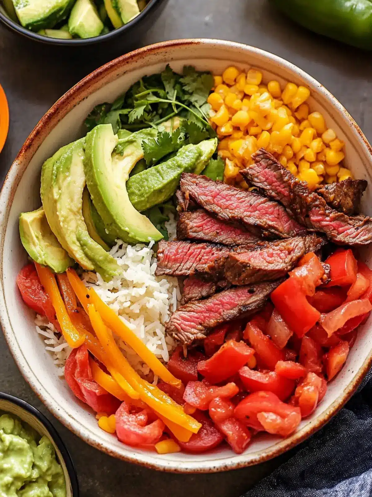 Healthy Low Carb Steak Fajita Bowl Recipe