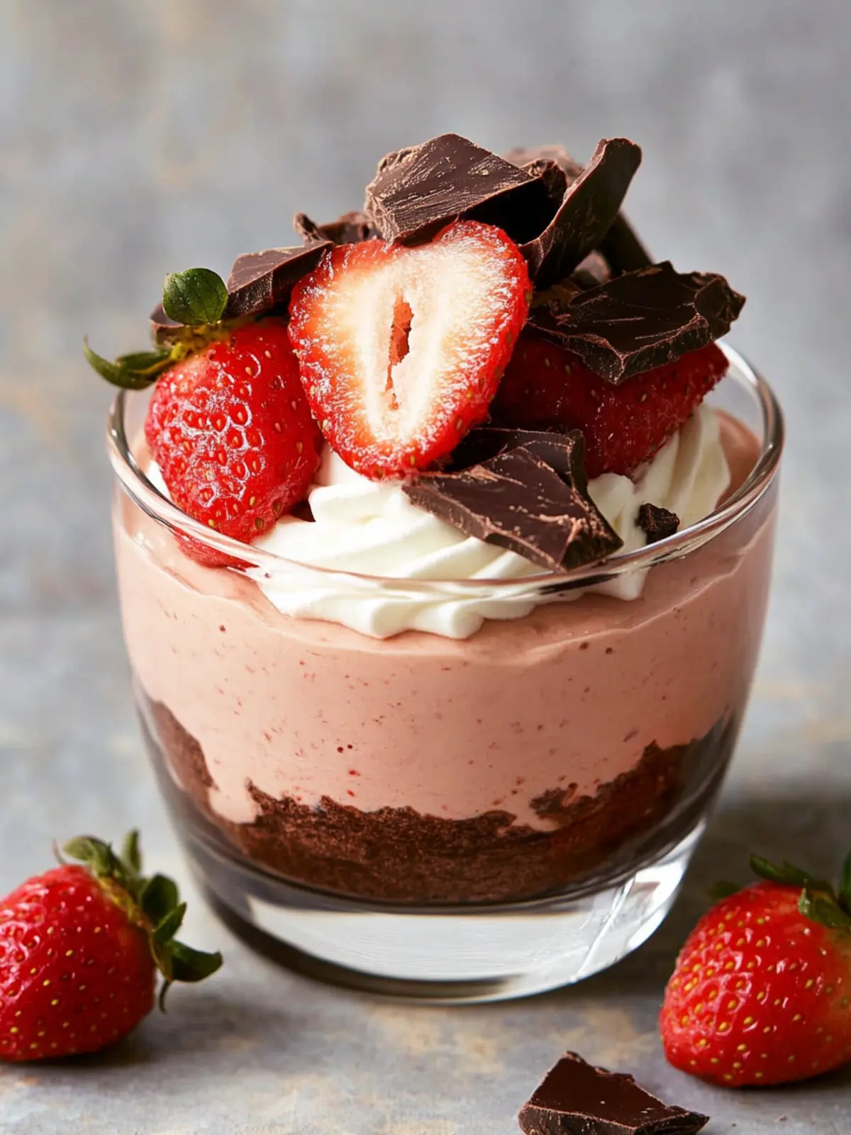 Chocolate-Covered Strawberry Mousse