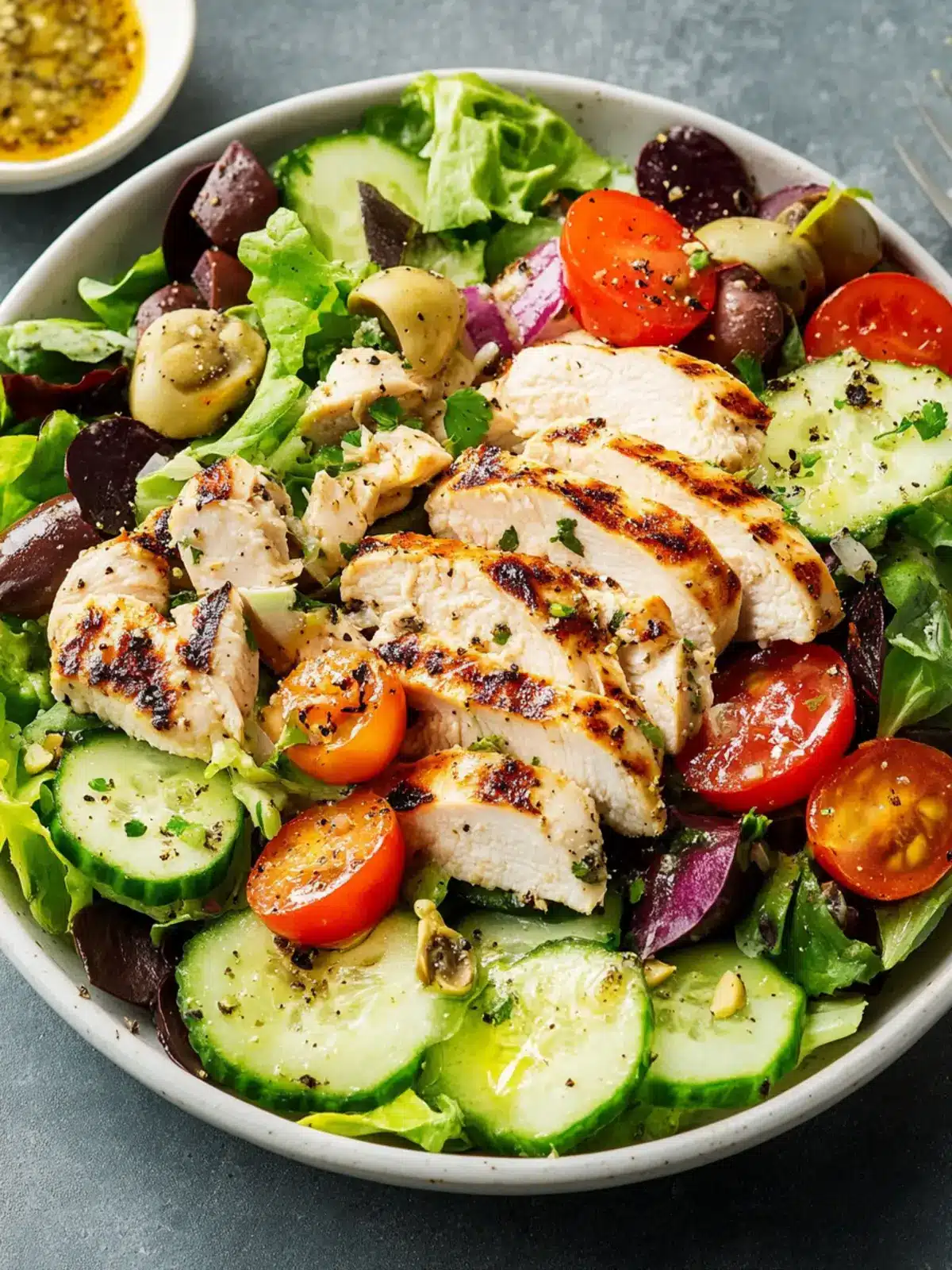 Savory Grilled Chicken Salad with a Mediterranean Twist