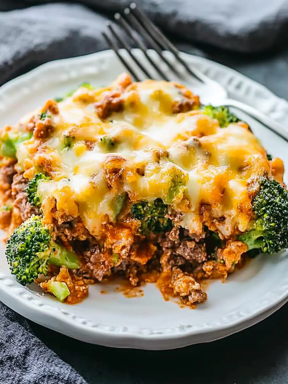 Loaded Broccoli & Beef Casserole recipe