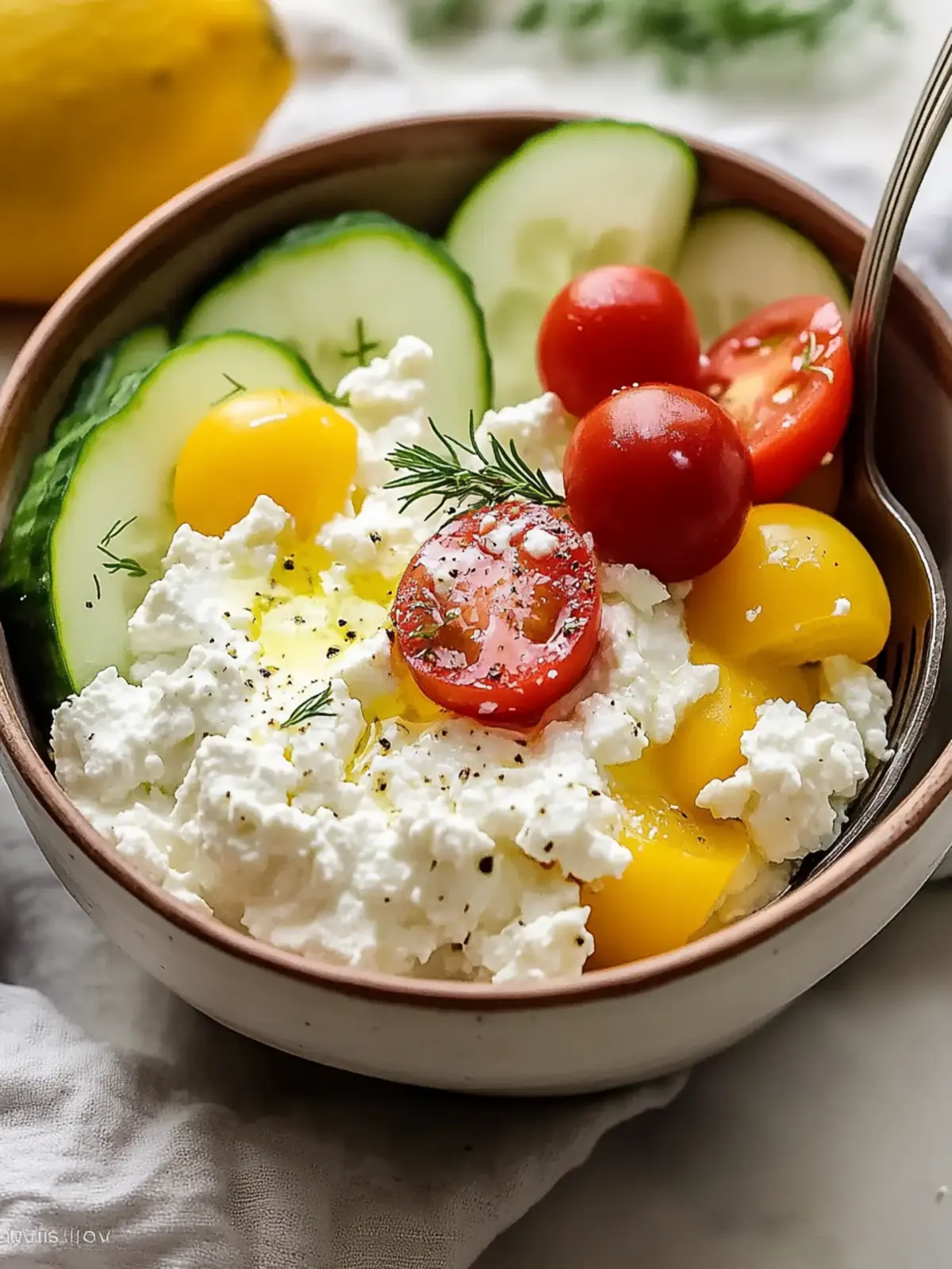 Best Greek Cottage Cheese Bowl