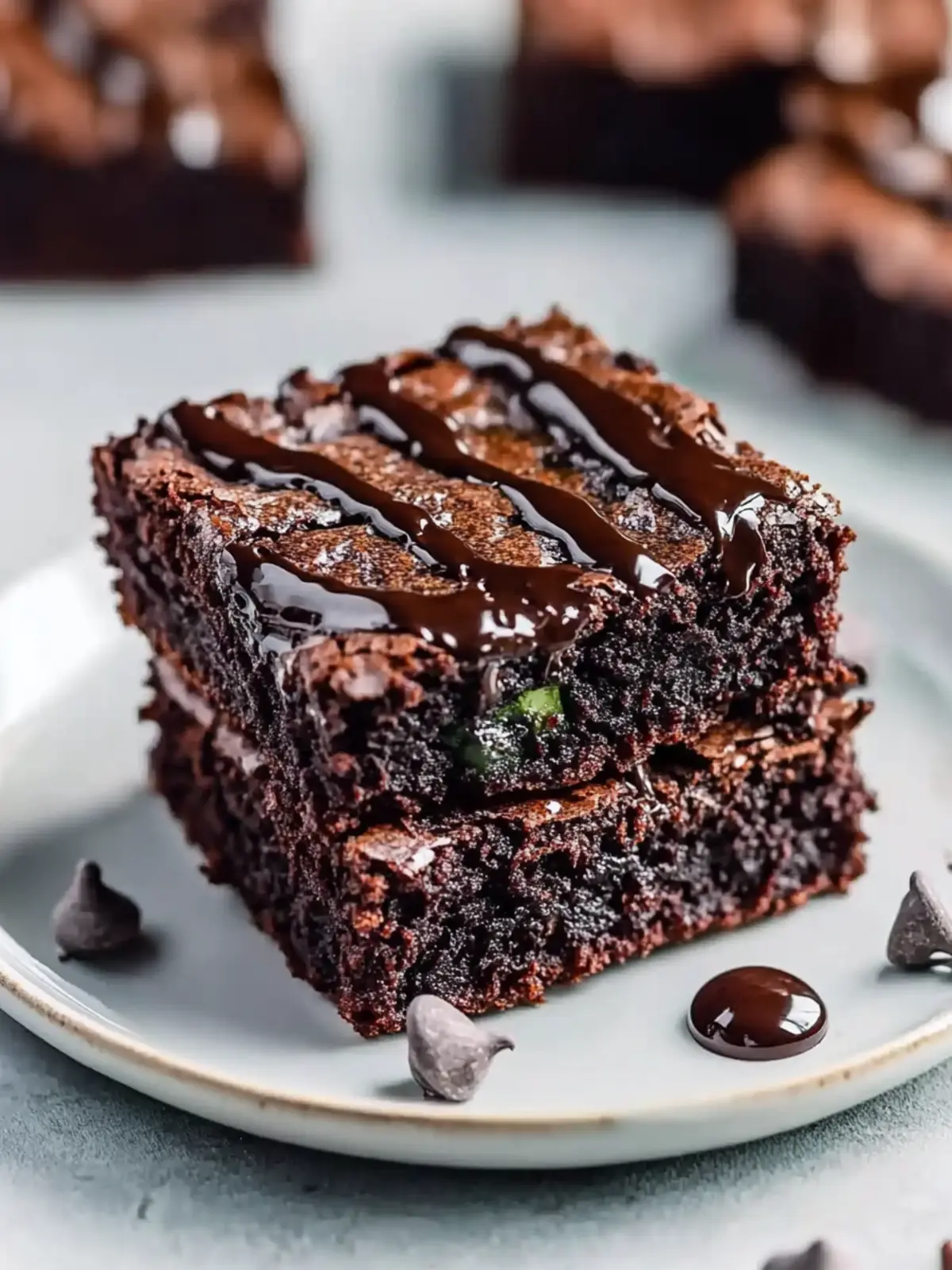 Low Carb Gluten Free Keto Zucchini Brownies