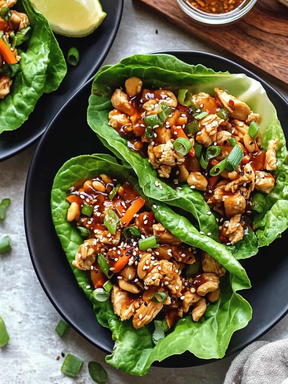 asian chicken lettuce wraps