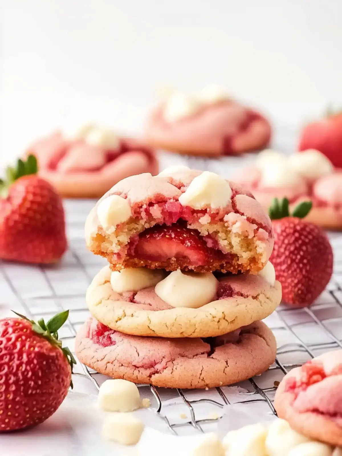 Creamy Strawberry Cheesecake Cookies