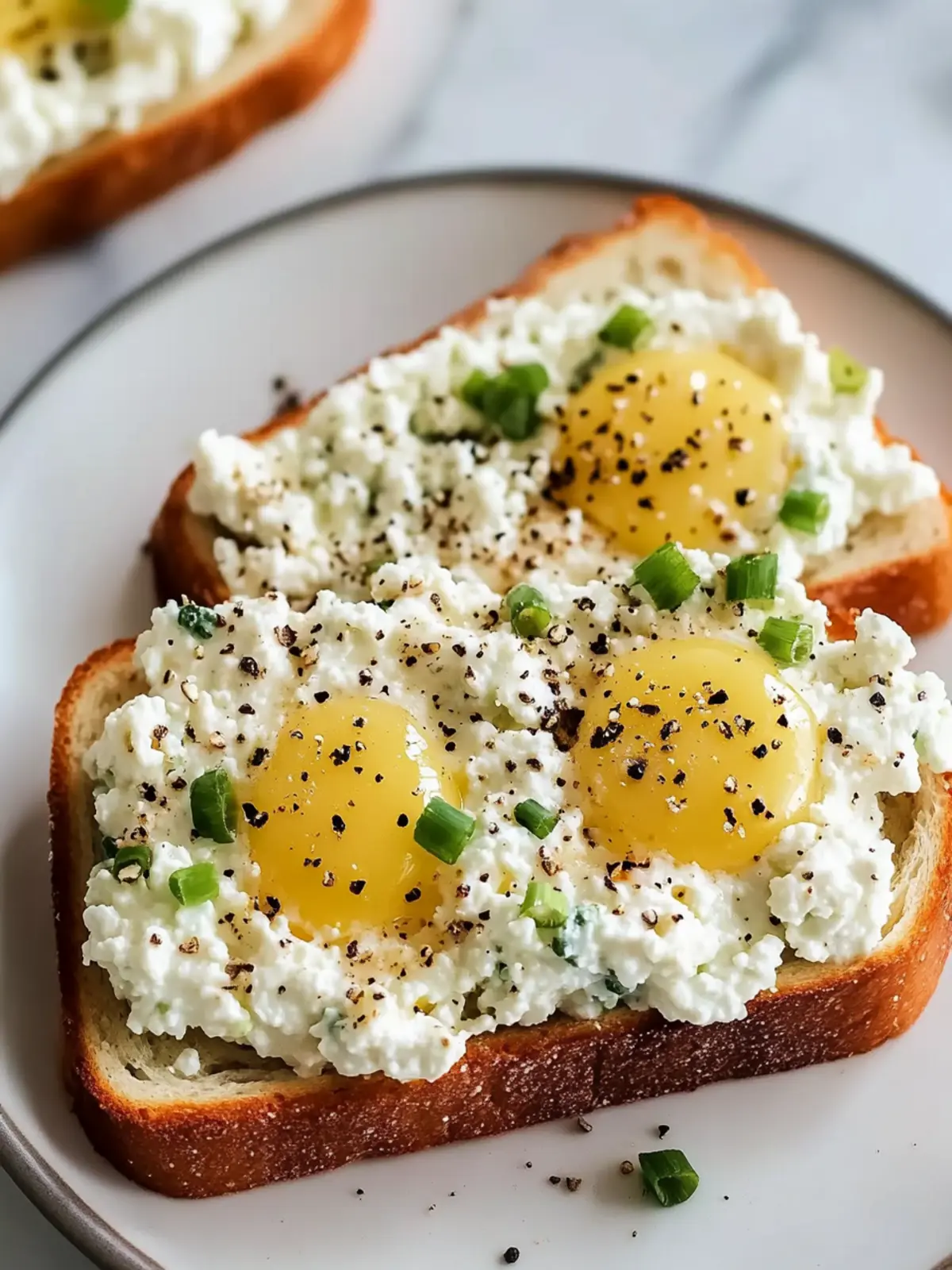 Homemade Cottage Cheese Breakfast Toast