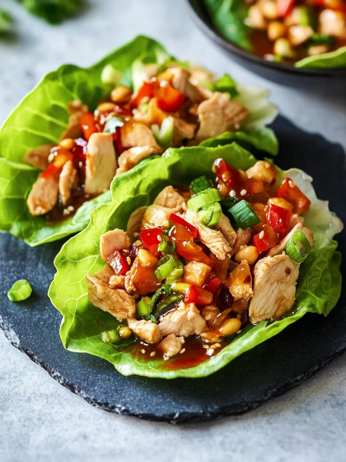 asian chicken lettuce wraps