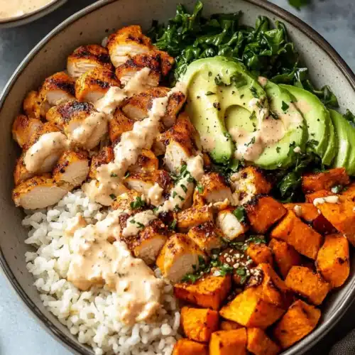 Healthy Chicken & Sweet Potato Rice Bowl