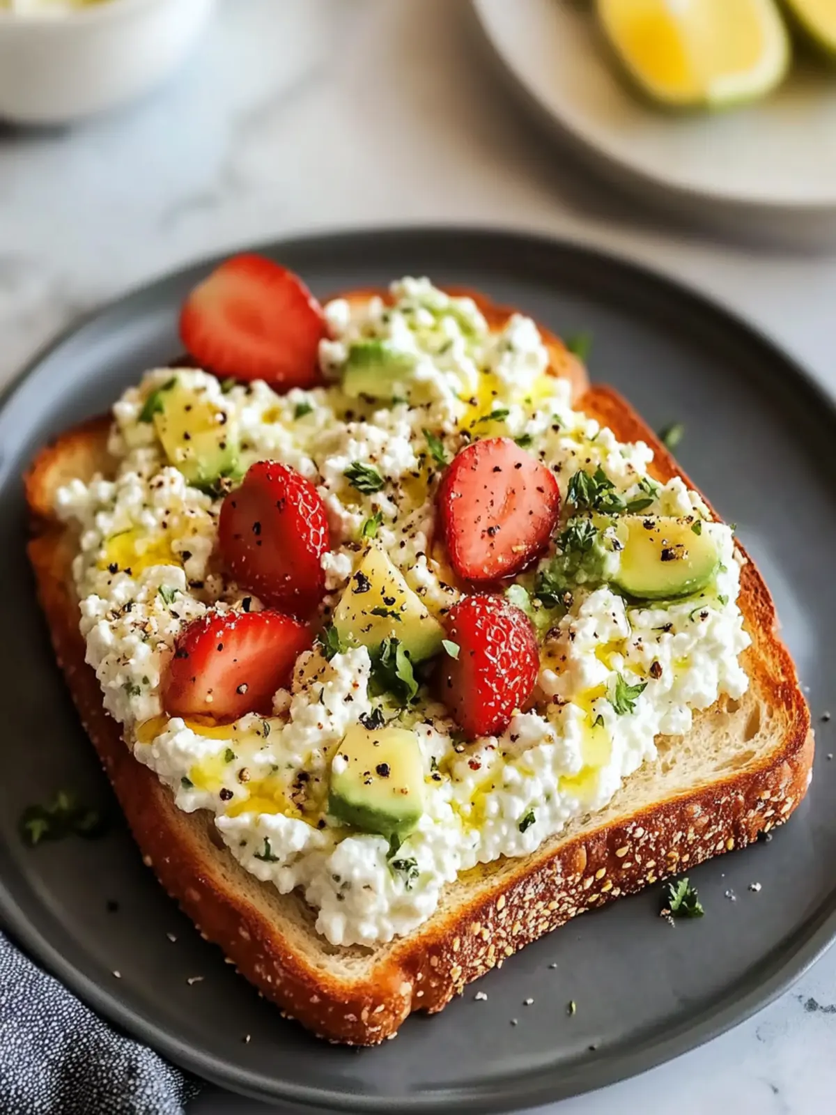 Homemade Cottage Cheese Breakfast Toast