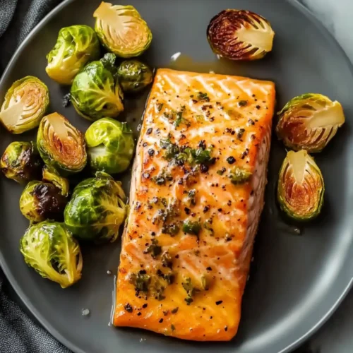 Maple Glazed Salmon with Brussel Sprouts
